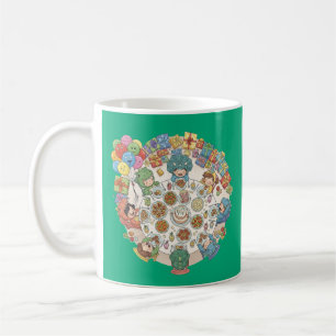 Taza De Café Fiesta de niños con disfraces de dinosaurio
