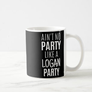 Taza De Café Fiesta de nombres personalizados de Logan Funny
