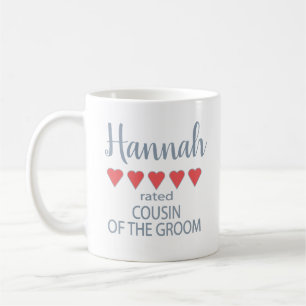 Taza De Café Fiesta de novias y bodas 5 Primo de Corazón de Gro