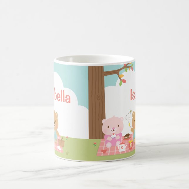 Taza De Café Fiesta De Picnic De Oso De Teddy Para Niños Al Air (Centro)
