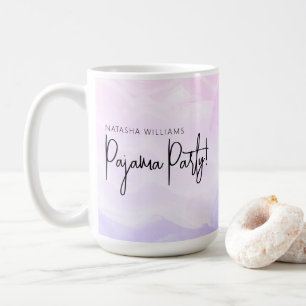Taza De Café Fiesta de Pijamas Rosa Purpura Pastel Moderno