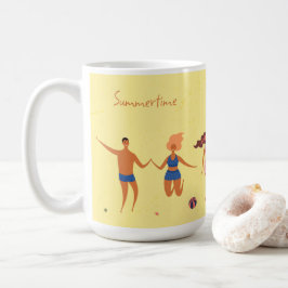 Taza De Café Fiesta de playa en verano té divertido