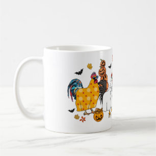 Taza De Café Fiesta de pollo de Halloween - Gracioso diseño de