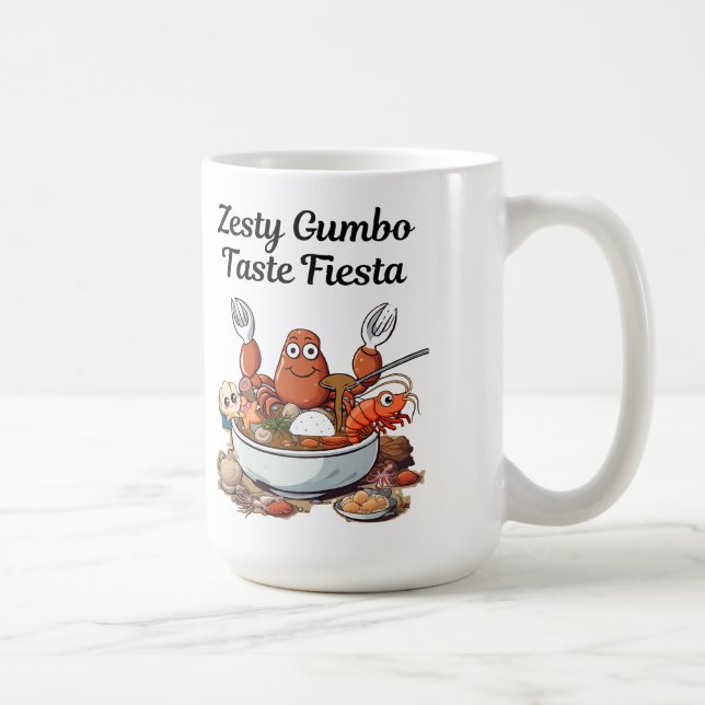 Taza De Café Fiesta de sabor de Zesty Gumbo (Derecha)