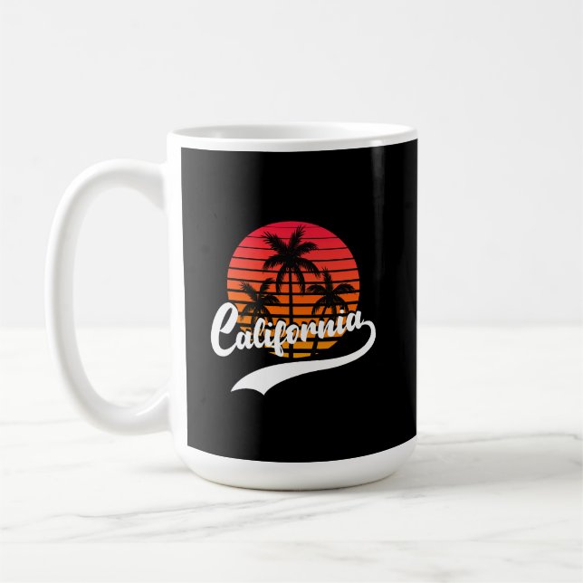 Taza De Café Fiesta De Sol Retro De California Y Mug De Árboles (Izquierda)