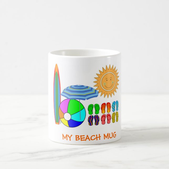 Taza De Café Fiesta de Summertime Beach (Centro)