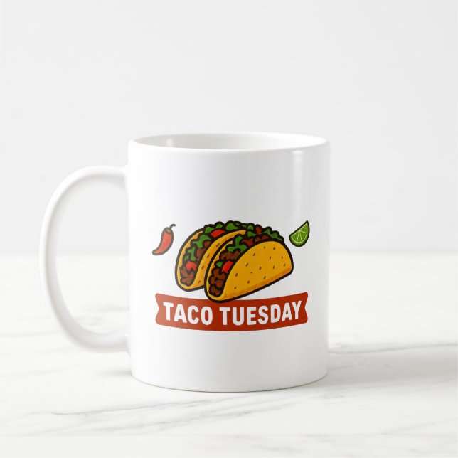 Taza De Café Fiesta de Tacos del Martes Salpicadura (Izquierda)