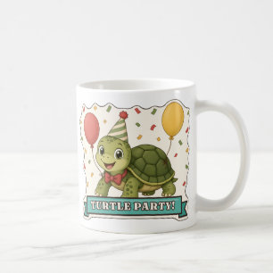 Taza De Café Fiesta de Tortugas Tortuga Adorable con Sombrero d