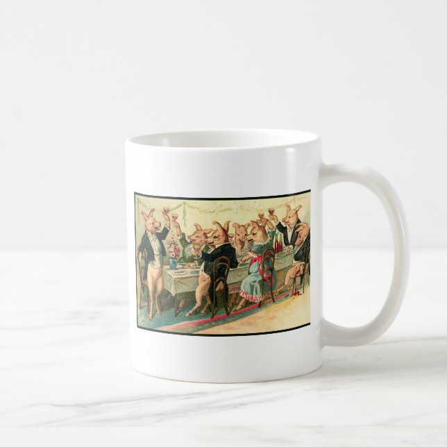 Taza De Café Fiesta del cerdo (Derecha)
