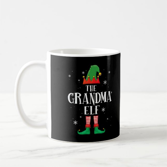 Taza De Café Fiesta del grupo familiar Grandma Elf Matching (Izquierda)