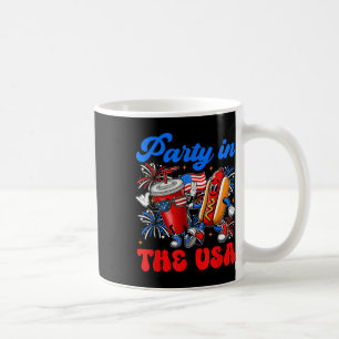 Taza De Café Fiesta En Ee.Uu. 4 De Julio Cute Soda Y Hotdog