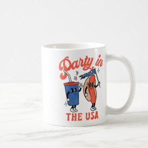 Taza De Café Fiesta En Estados Unidos 4 De Julio Refresco Lindo