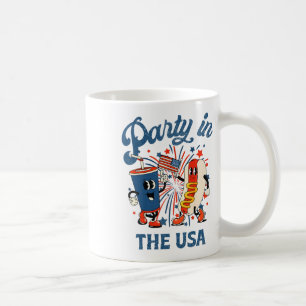 Taza De Café Fiesta En Los Eeuu Shirt 4 De Julio Independence D