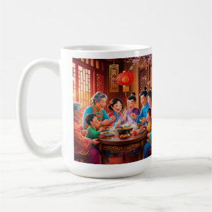 Taza De Café Fiesta familiar de Año Nuevo de China