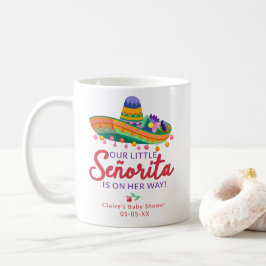 Taza De Café Fiesta floral festiva Pequeña Señorita Baby Shower