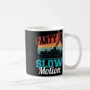 Taza De Café Fiesta genial en cámara lenta Barco pontón retro v