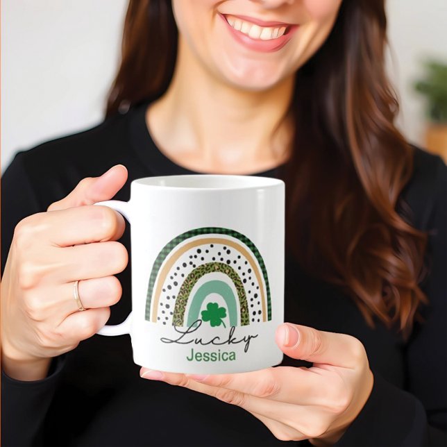 Taza De Café Fiesta irlandés del Green Shamrock Vine (Subido por el creador)