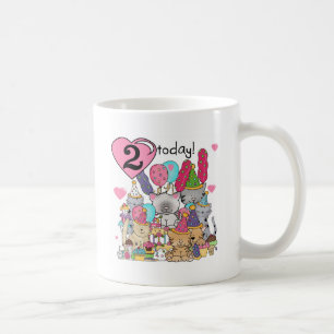 Taza De Café Fiesta Kittens Camisetas y Regalos de 2º Cumpleaño