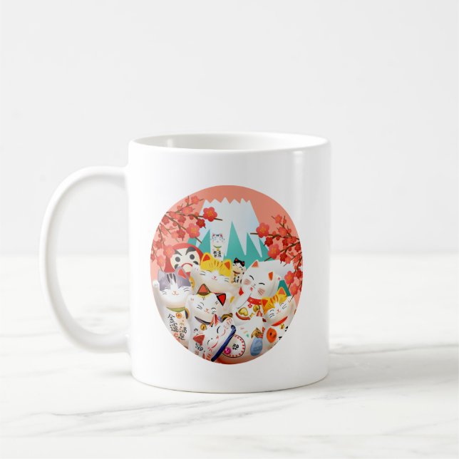 Taza De Café Fiesta Manekineko Hanami (Izquierda)