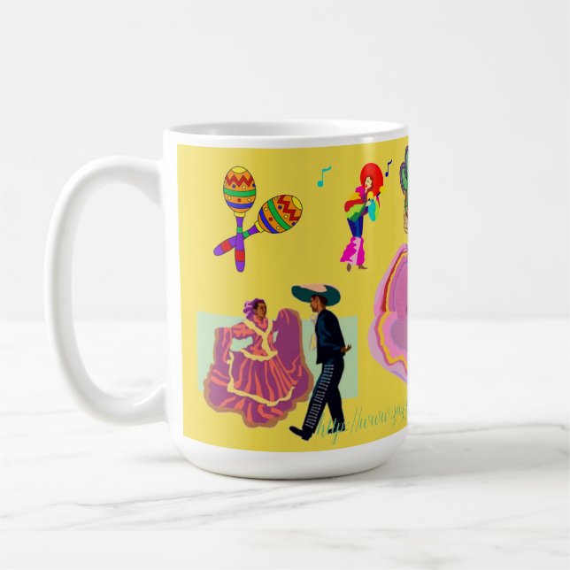 Taza De Café "Fiesta Mexicana" (Izquierda)