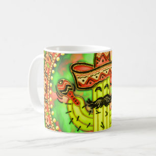 Taza De Café Fiesta mexicana Cinco de Mayo Sombrero Gorra Verde