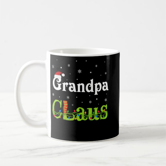 Taza De Café Fiesta navideña Abuelo Claus Familia coincidiendo  (Izquierda)