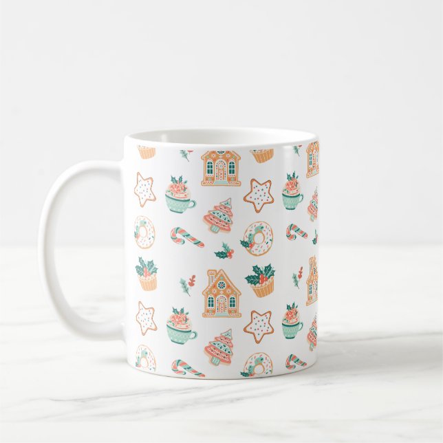Taza De Café Fiesta Navideña Caprichosa (Izquierda)