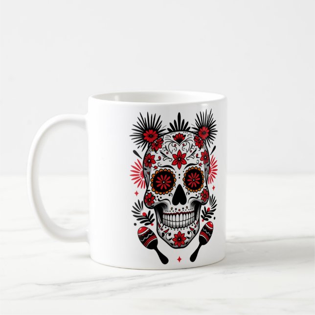 Taza De Café Fiesta Skull Vibes 2 (Izquierda)