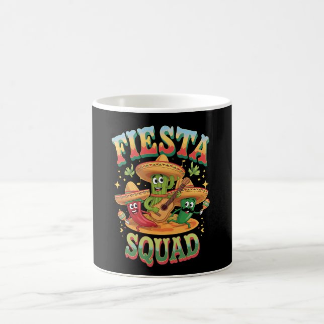 Taza De Café Fiesta Squad gracioso Cinco De Mayo Fiesta Mexican (Centro)