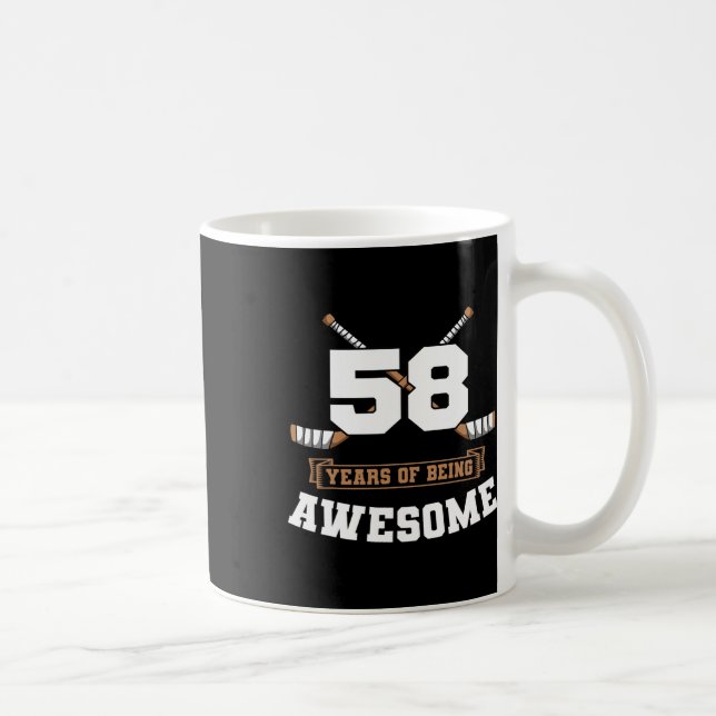 Taza De Café Fiesta temática deportiva de cumpleaños número 58  (Derecha)