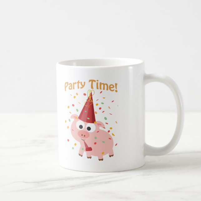 Taza De Café Fiesta time confetti Cerdo (Derecha)