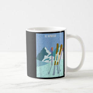 Taza De Café Fiestas de invierno esquí Navidad X-mas esquiador