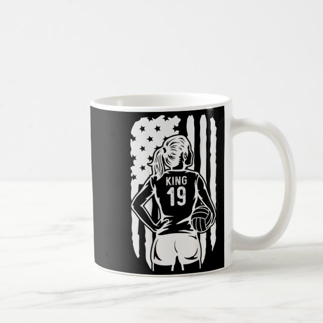 Taza De Café Fife Life High School Volleyball King 19  (Derecha)