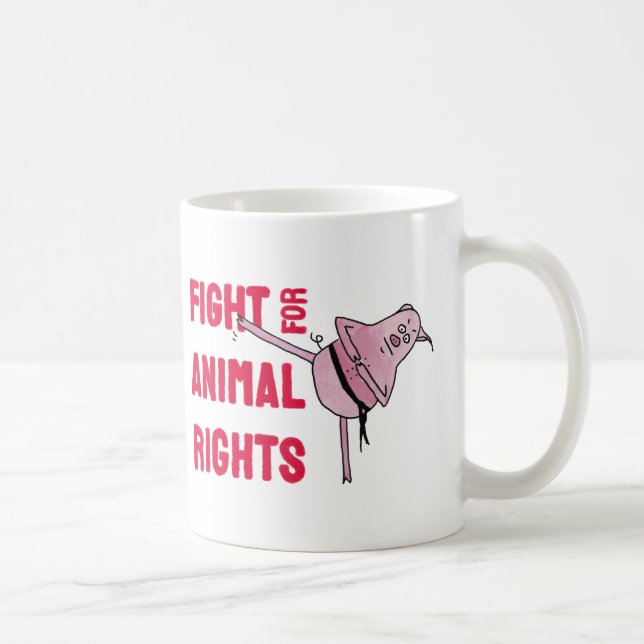 Taza De Café Fight for Animal Rights (Derecha)