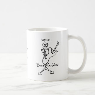 Taza De Café Figura baja bajista de sexo femenino del palillo