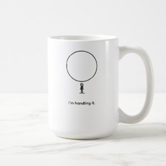Taza De Café Figura Mínima Bajo Presión Arte de Línea Abstracta