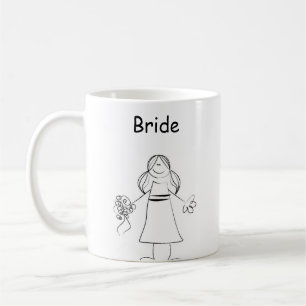 Taza De Café Figura novia del palillo