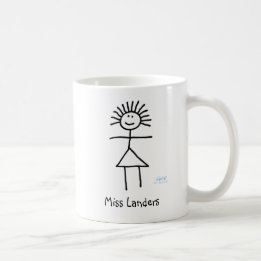 Taza De Café Figura personalizada de tipo Cute Funny Teacher St