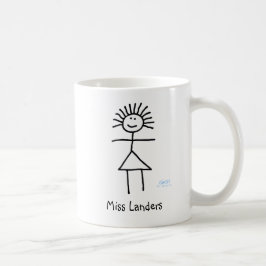 Taza De Café Figura personalizada de tipo Cute Funny Teacher St