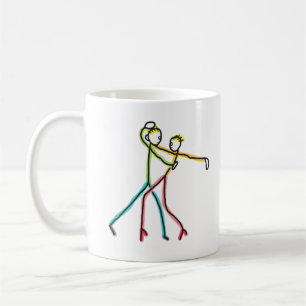 Taza De Café Figuras de baile de salsa