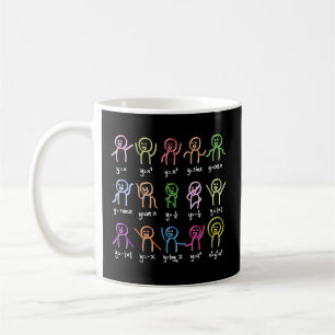 Taza De Café Figuras de palo matemático haciendo funciones de b