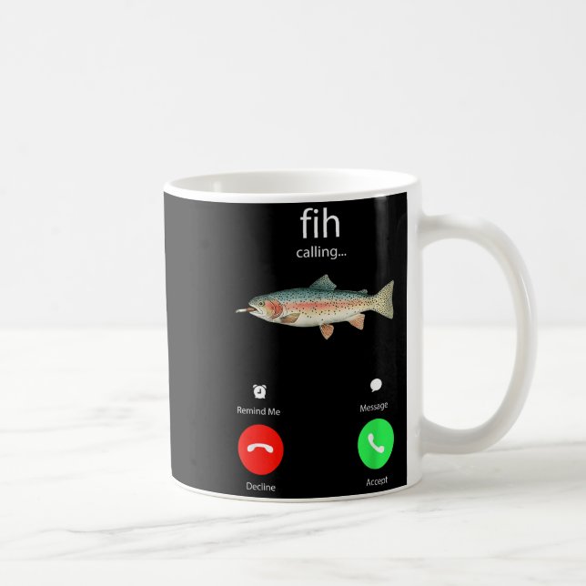 Taza De Café Fih Calling Remind Me Message Decline Accept Phone (Derecha)