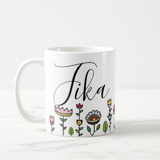 Taza De Café Fika en el jardín feliz (Izquierda)
