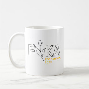 Taza De Café Fika Minimalista de Tulipán
