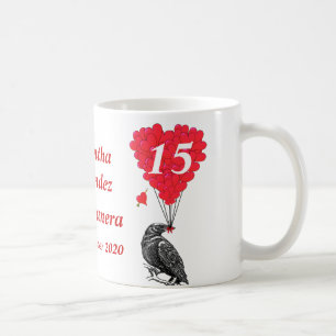 Taza De Café Fila romántica personalizada Quinceanera