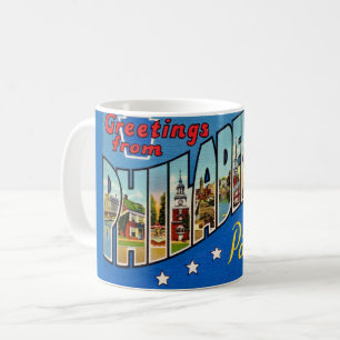Taza De Café Filadelfia Colorida Vintage