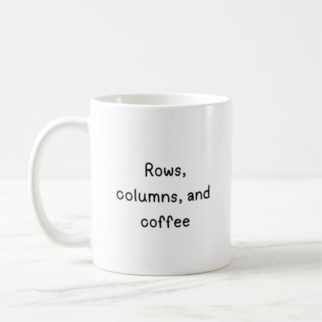 Taza De Café Filas, columnas y café (Izquierda)