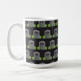 TAZA DE CAFÉ FILAS DE HALLOWEEN GRAVE STONES