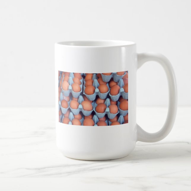 Taza De Café Filas de huevos marrones (Derecha)