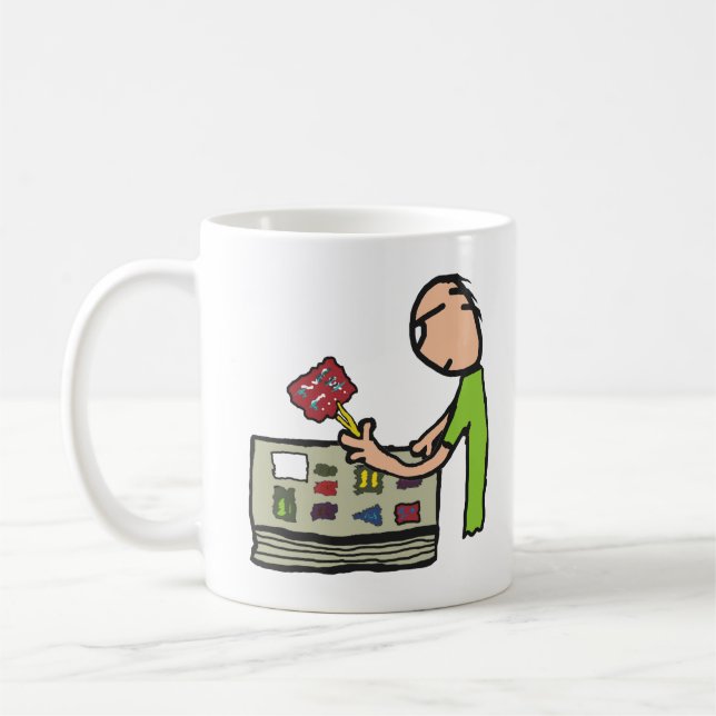 Taza De Café Filatelia Colección de Sellos (Izquierda)